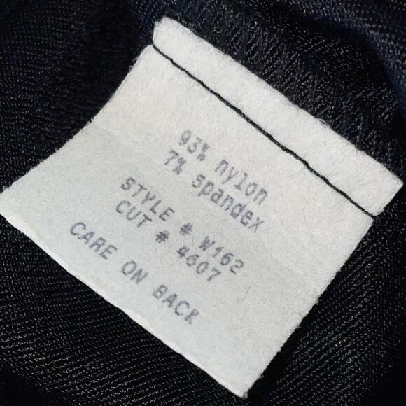 Vintage AKA Authentic LA Black V-Neck Sleek Sheath Dress w/ high Split Large - Picture 7 of 8